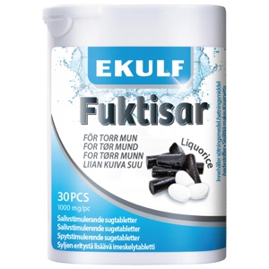 Ekulf Fuktisar sugetabletter lakris 30 stk produktbilde
