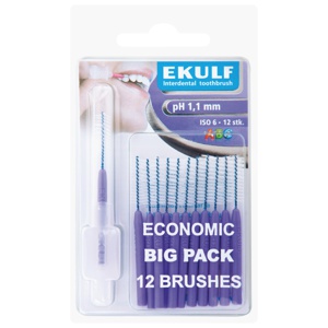 Ekulf pH Mellomromsbørste, 1,1 mm, 12 stk. produktbilde