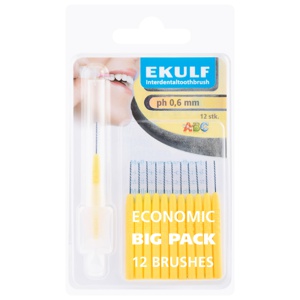 Ekulf mellomromstannbørste 0,6 mm gul produktbilde