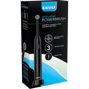 Ekulf PowerBrush Black elektrisk tannbørste 1 stk produktbilde