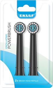 Ekulf PowerBrush Black Refill 2 st produkt bild