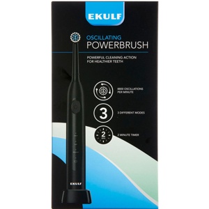 Ekulf Powerbrush Sort 1 stk produktbillede