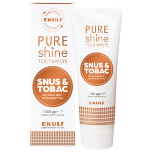 Ekulf Pure Shine snus og tobakk tannkrem 75 ml produktbilde