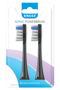 Ekulf Sonic PowerBrush black refill Black Refill 2 Stk produktbillede
