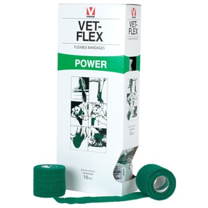 Elastisk självhäftande binda Kruuse Power Vet-Flex Grön 75x450 cm produkt bild