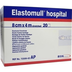 ELASTOMULL hospital 8 cmx4 m elast.Fixierb.weiß Produktbild