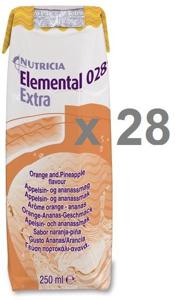 Elemental 028 Extra Liquid dricksfärdigt kosttillägg, apelsin & ananas 18 x 250 milliliter produkt bild