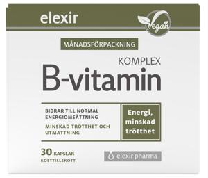 Elexir Pharma B-Vitamin Komplex 30 kapslar produkt bild