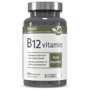 Elexir Pharma B12 Vitamin 100 tabs produktbilde