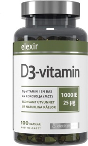 Elexir Pharma D3 Vitamin 1000 IE 100 stk produktbilde