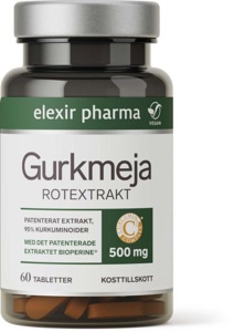 Elexir Pharma Gurkmeja 60 stk produktbilde