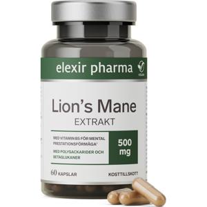 Elexir Pharma Lion's Mane 60 kapslar produkt bild
