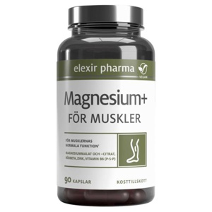 Elexir Pharma Magnesium+ För muskler 90 kapslar produkt bild