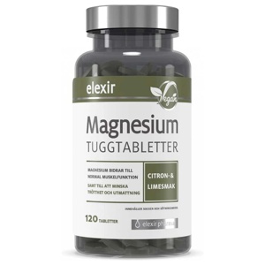 Elexir Pharma magnesium tugg 120 tabletter produktbilde