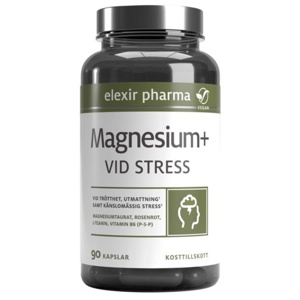 Elexir Pharma Magnesium+ Vid stress 90 kapslar produkt bild