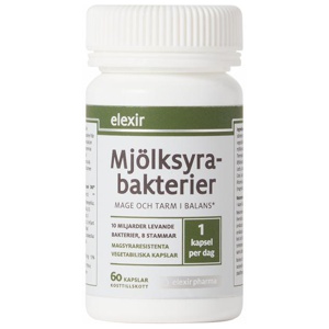 Elexir Pharma Mjölksyrabakterier 60 stk produktbilde