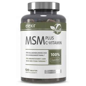 Elexir Pharma MSM + C Vitamin 120 tabs produktbilde