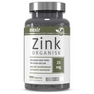 Elexir Pharma Organisk Zink 100 stk produktbilde