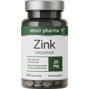 Elexir Pharma Organisk Zink 100 tabl produktbillede