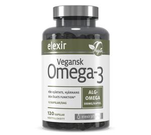 Elexir Pharma Vegansk Omega-3 120 kapslar produkt bild
