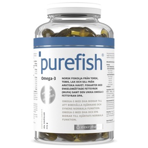 Elexir Pharma Purefish Omega-3, 180 kaps produkt bild