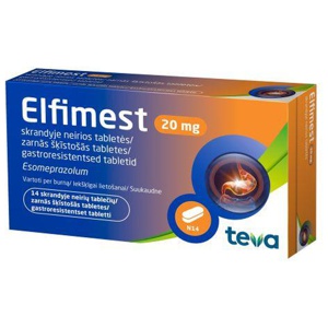 Elfimest gastroresist tbl 20mg n14 toote pilt