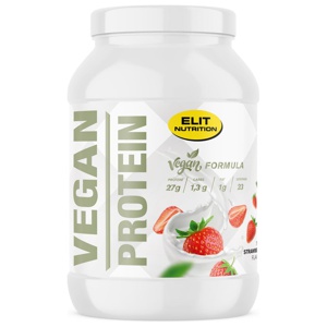 Elit Nutrition ELIT Vegan Protein Strawberry 750 g produktbilde