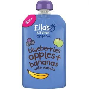 Ella's Kitchen EKO Blåbär Äpple Banan Vanilj Pure 120 g produkt bild