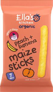 Ella's Maize Sticks Persika & Banan 16 g produkt bild