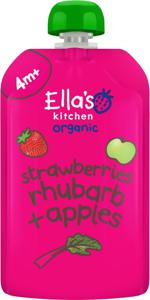 Ella's Kitchen Puré Jordgubbar Rabarber Äpple 120 g produkt bild