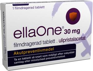 EllaOne filmdragerad tablett 30 mg, 1 st produkt bild
