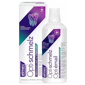 elmex PROFESSIONAL Opti-schmelz VERSIEGELUNG & STÄRKUNG Zahnspülung 400 ml Spüllösung Produktbild