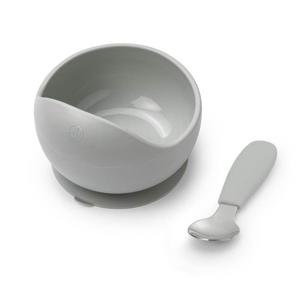 Elodie Details silikonskål med sked i metall mineral green produkt bild