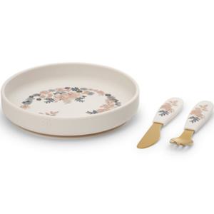 Elodie Silikontallriks Set Blue Garden Lt Placement produkt bild