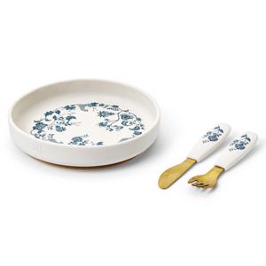 Elodie Silkontallrik Med Bestick Leo Garden Toile produkt bild