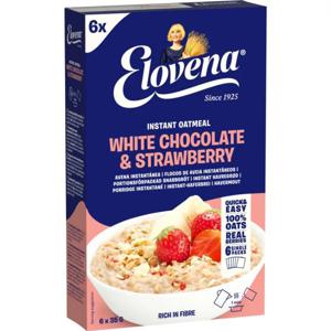 Elovena Havregrynsgröt Vit Choklad Jordgubb 210 g produkt bild