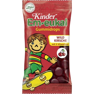 EM-EUKAL Kinder Gummidrops Wildkirsche zuckerhalt. Produktbild