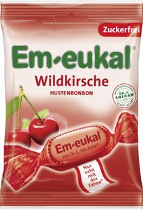 Em-eukal Sockerfri Halstablett Vildkörsbär 75g produkt bild