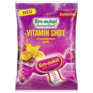 Em-eukal Sockerfri Halstablett Vitamin Shot 75g produkt bild