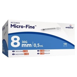 BD Micro Fine+ 0,50 ml sprøjte med kanyle - 100 stk. produktbillede