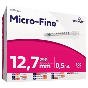 BD Micro Fine+ insulinsprøjte 0,5 ml - 100 stk. produktbillede
