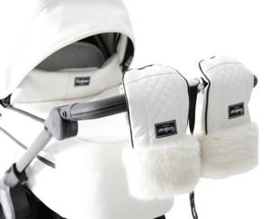 Emmaljunga Winter Gloves (White Leatherette) produkt bild