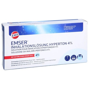 EMSER Inhalationslösung Hyperton 4% 20X5 ml Inhalationsampullen Produktbild