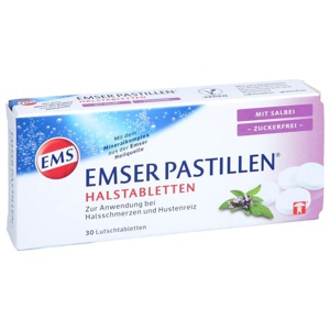 EMSER Pastillen mit Salbei zuckerfrei 30 St Pastillen Produktbild