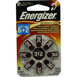 Energizer Hörgerätebatterie 312 8 Stück - Batterie Produktbild