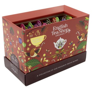 Adventskalender med te BOX röd 25 påsar (13 smaker) - English Tea Shop produkt bild