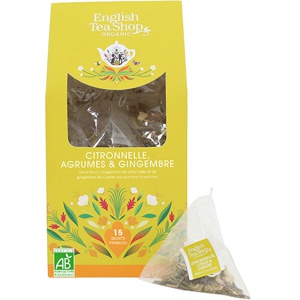 English Tea Shop Lemongrass, Citrus & Ginger Tea Økologisk   15 breve produktbillede