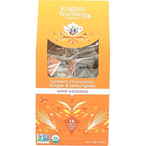 English Tea Shop Turmeric Ginger & Lemongras Økologisk   15 breve produktbillede