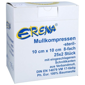 ERENA Mullkompr.10x10 cm steril 8fach Produktbild