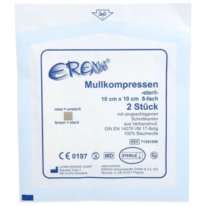 ERENA Mullkompr.10x10 cm steril 8fach Produktbild